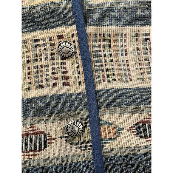 VTG. Stonebridge Western Blazer Jacket  Womens M Tapestry Concho Button Outdoors - Picture 7 of 13